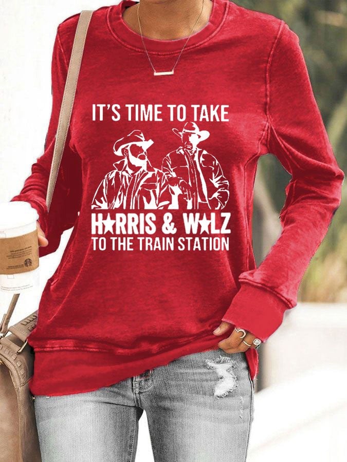 It's Time To Take Harris And Walz To The Train Station shirt sweatshirt