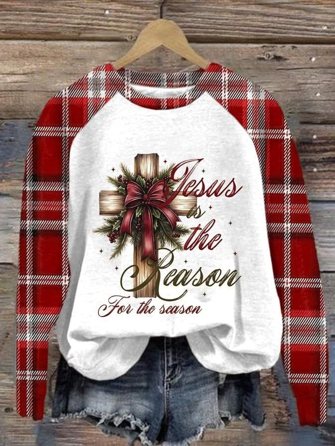 Jesus Is The Reason For The Season Christmas Sweatshirt Faith Holiday Best Gifts For Women