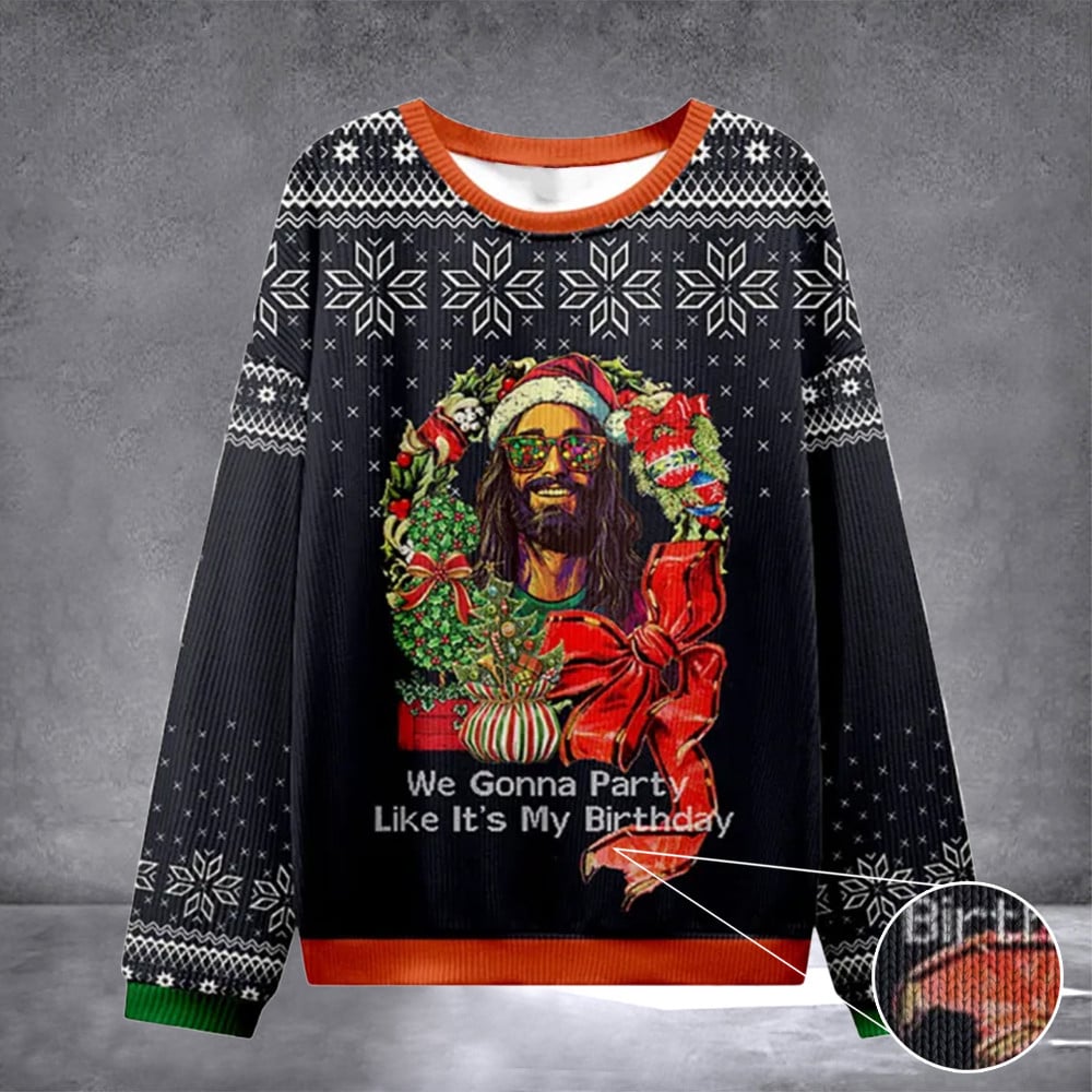 We Gonna Party Christian Ugly Christmas Sweatshirt Christian Present Ideas