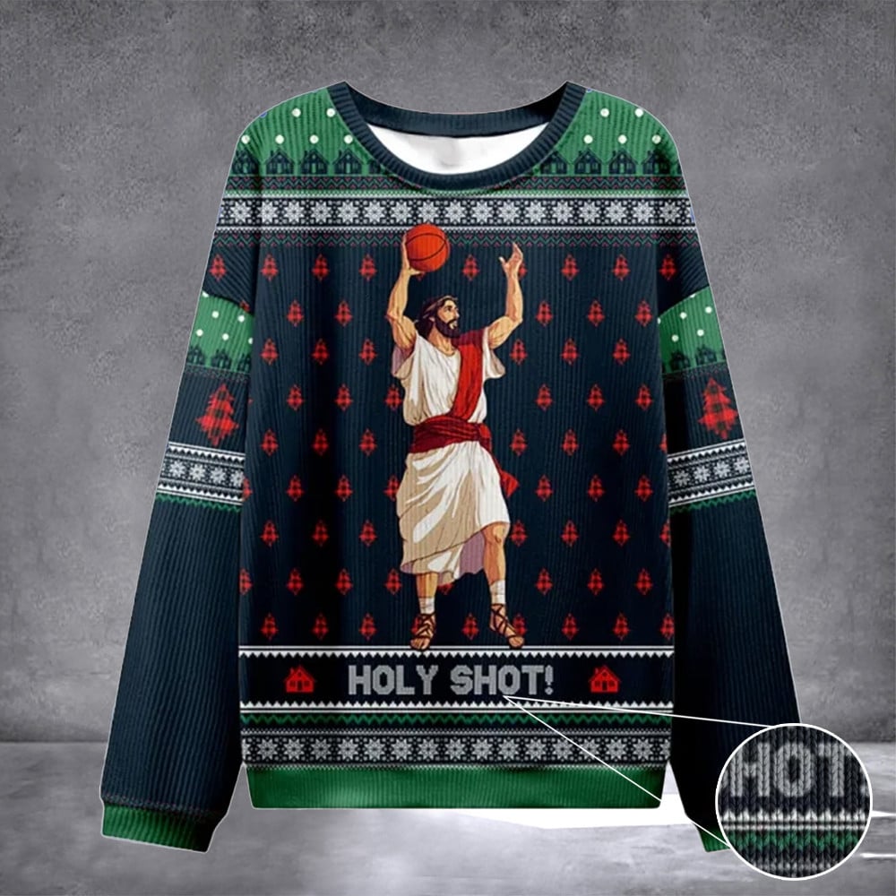 Jesus Is Rizzen Ugly Sweater Design Christmas Christian Sweatshirt Christian Gifts For Couples