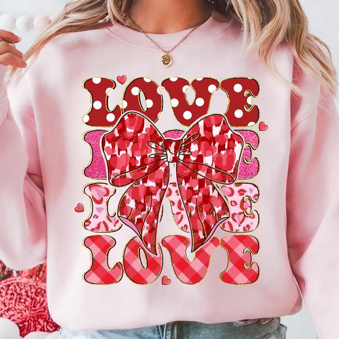 Coquette Love Valentine Day Sweatshirt Holiday Gift Ideas For Wife