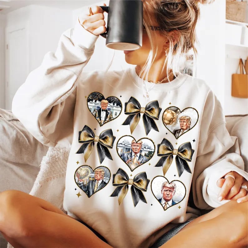 Trump New Year New America 2025 Sweatshirt Trump Won Merch Dark MAGA Clothing Gifts For Her