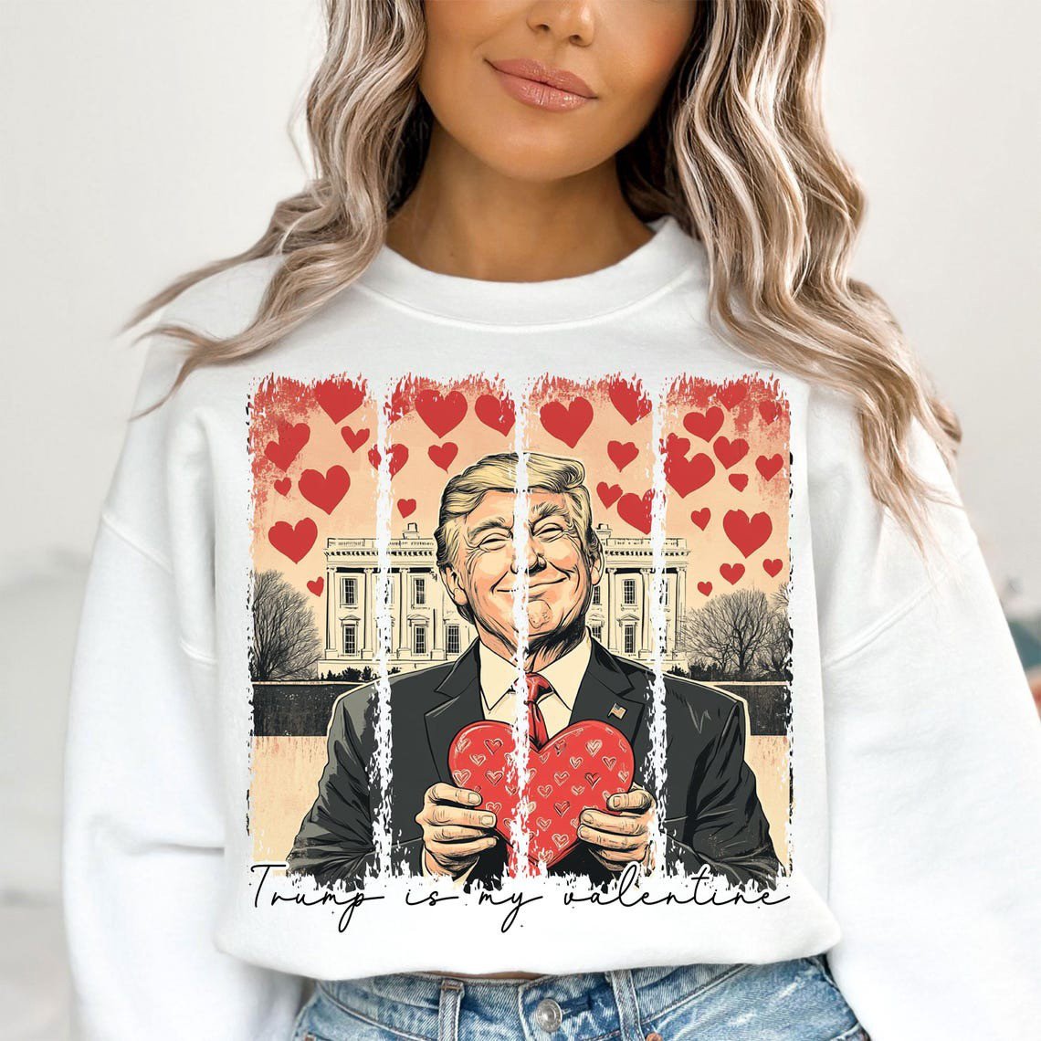 Trump Is My Valentine Sweatshirt Trump Victory Merch Valentine's Day Gifts