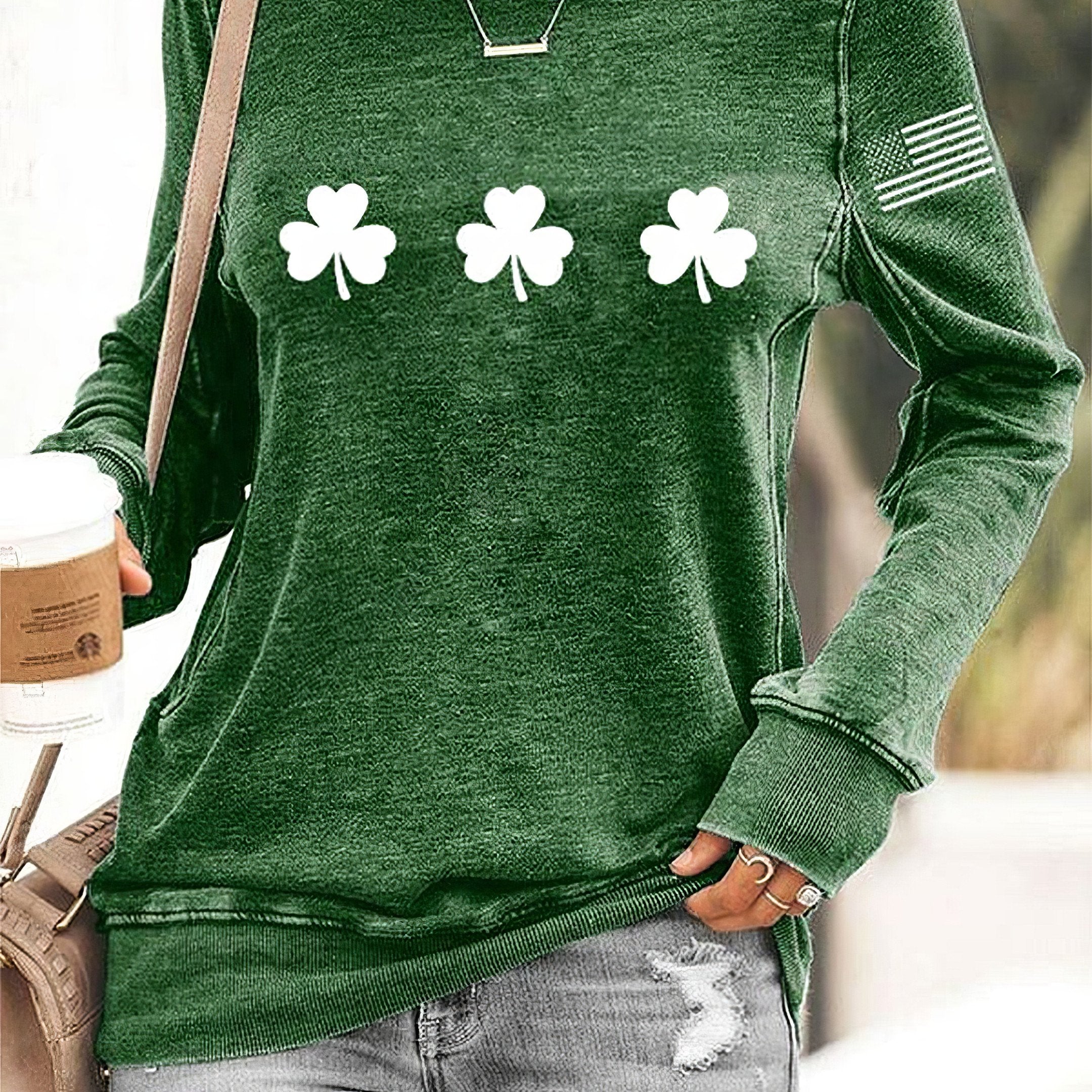 St.Patrick's Day Irish Shamrock Sweatshirt Holiday Irish Clothing Gifts For Women