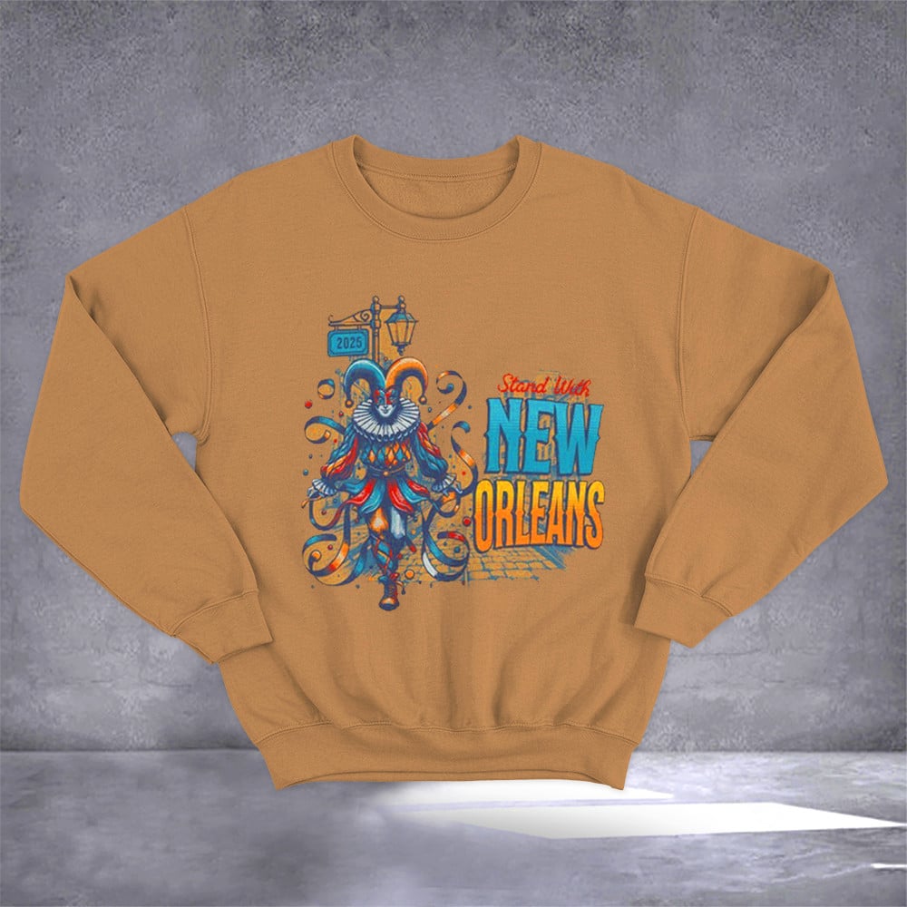 Stand With New Orleans Sweatshirt Louisiana Love Apparel Gifts For Fan