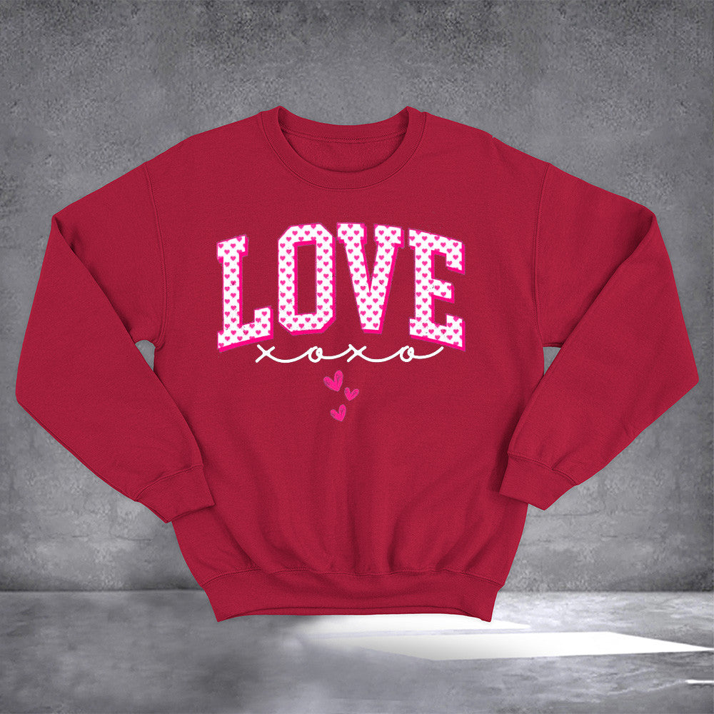 Love XOXO Sweatshirt Valentines Day Sweatshirt Valentine Gifts For Wife Husband