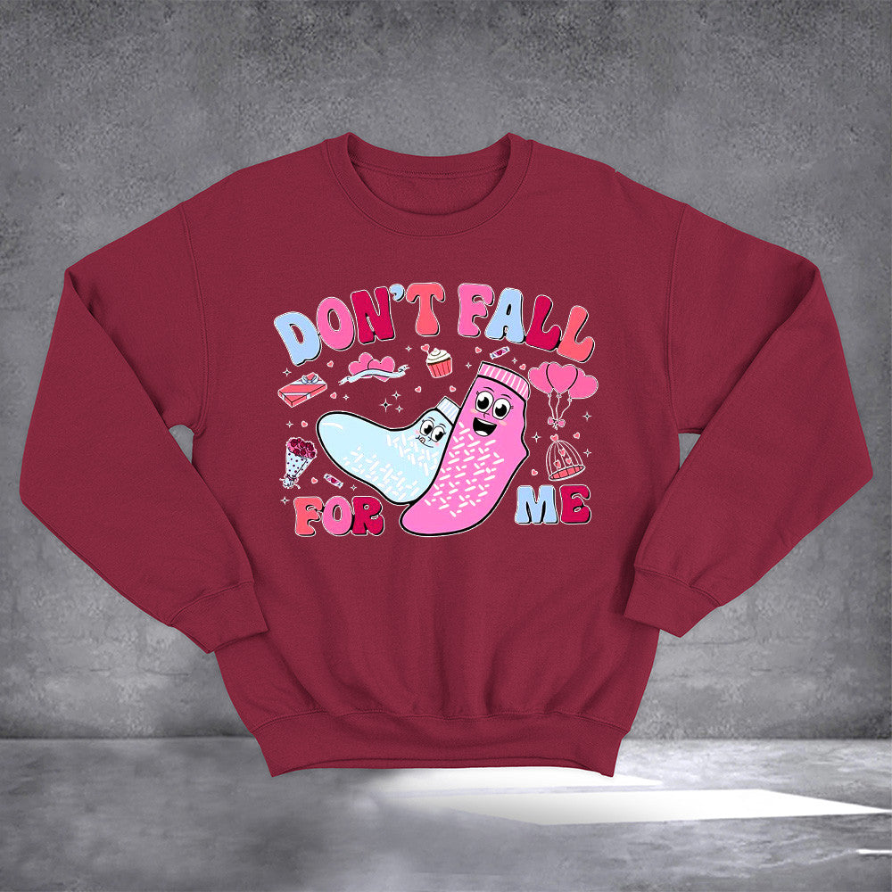 Stocking Couple Don't Fall For Me Sweatshirt Funny Valentine Sweatshirt Gifts For Couples