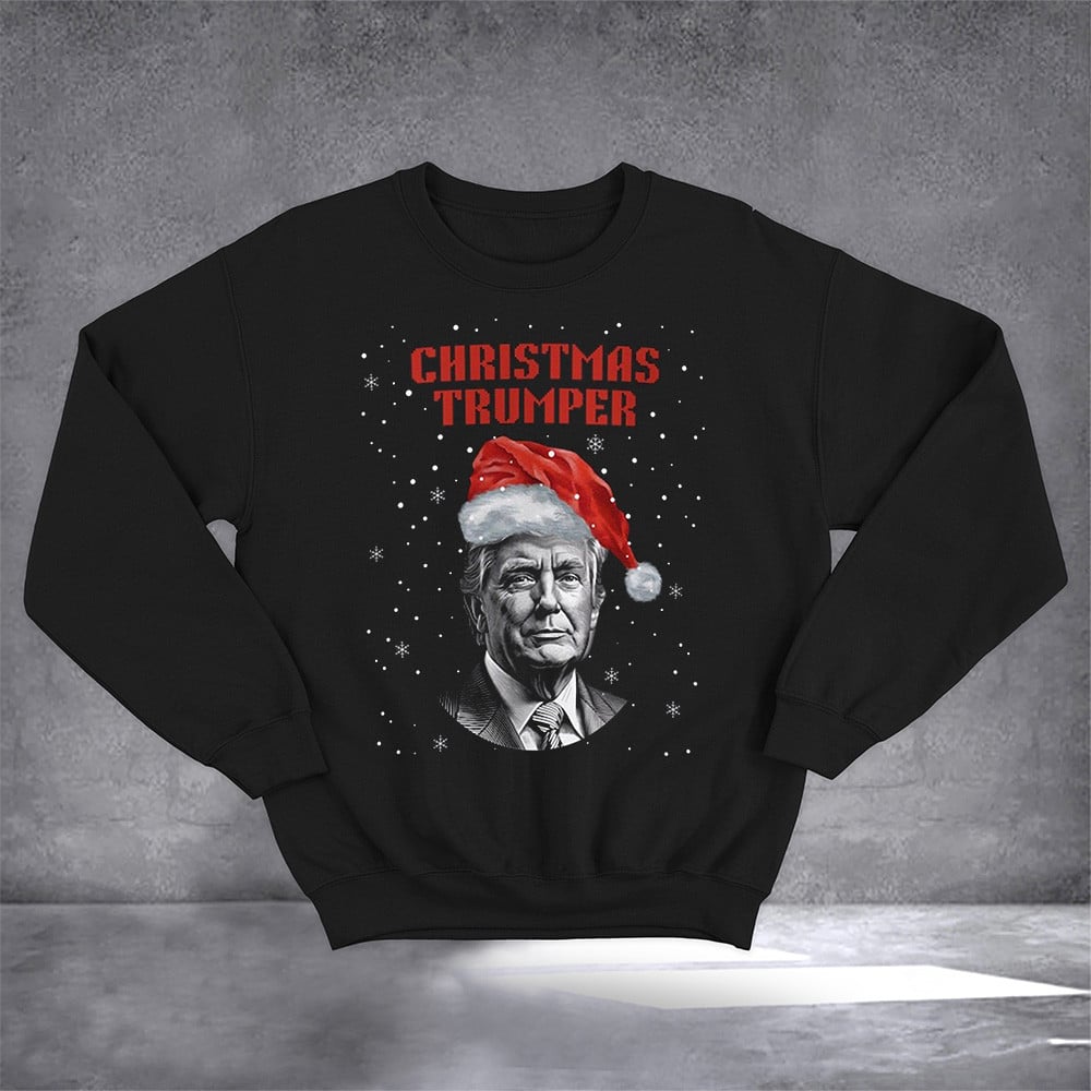 Christmas Trumper Sweatshirt I Stand With Trump Sweatshirt Gifts For MAGA Supporters