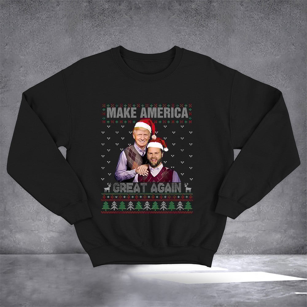 Trump Vance Make Christmas Great Again Santa Sweatshirt Trump Won 45-47 Sweatshirt MAGA Gifts