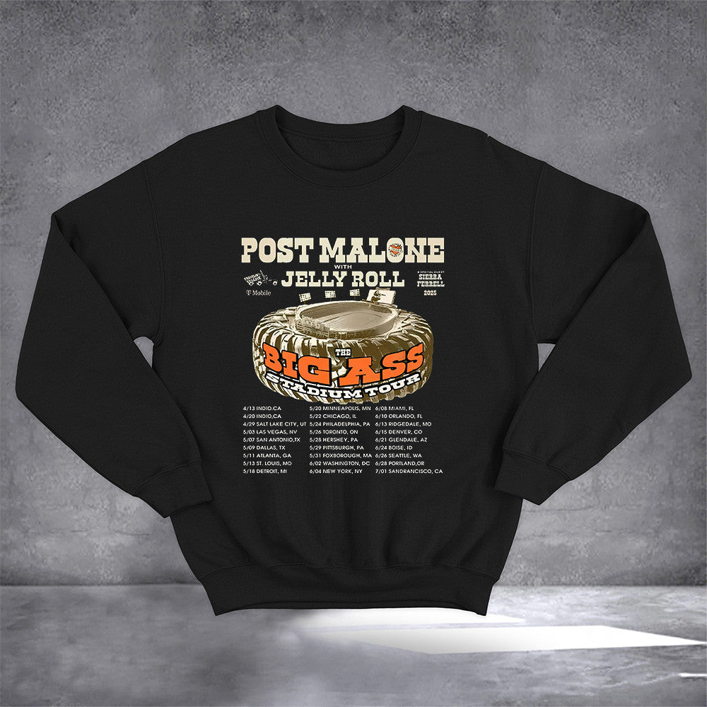 Post Malone With Jelly Roll Sweatshirt Post Malone Merch Gifts For Fans