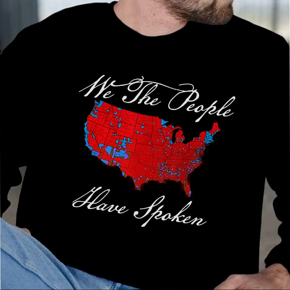 We The People Have Spoken Map Of 2024 Election Results Sweatshirt Funny Donald Trump Xmas Clothing