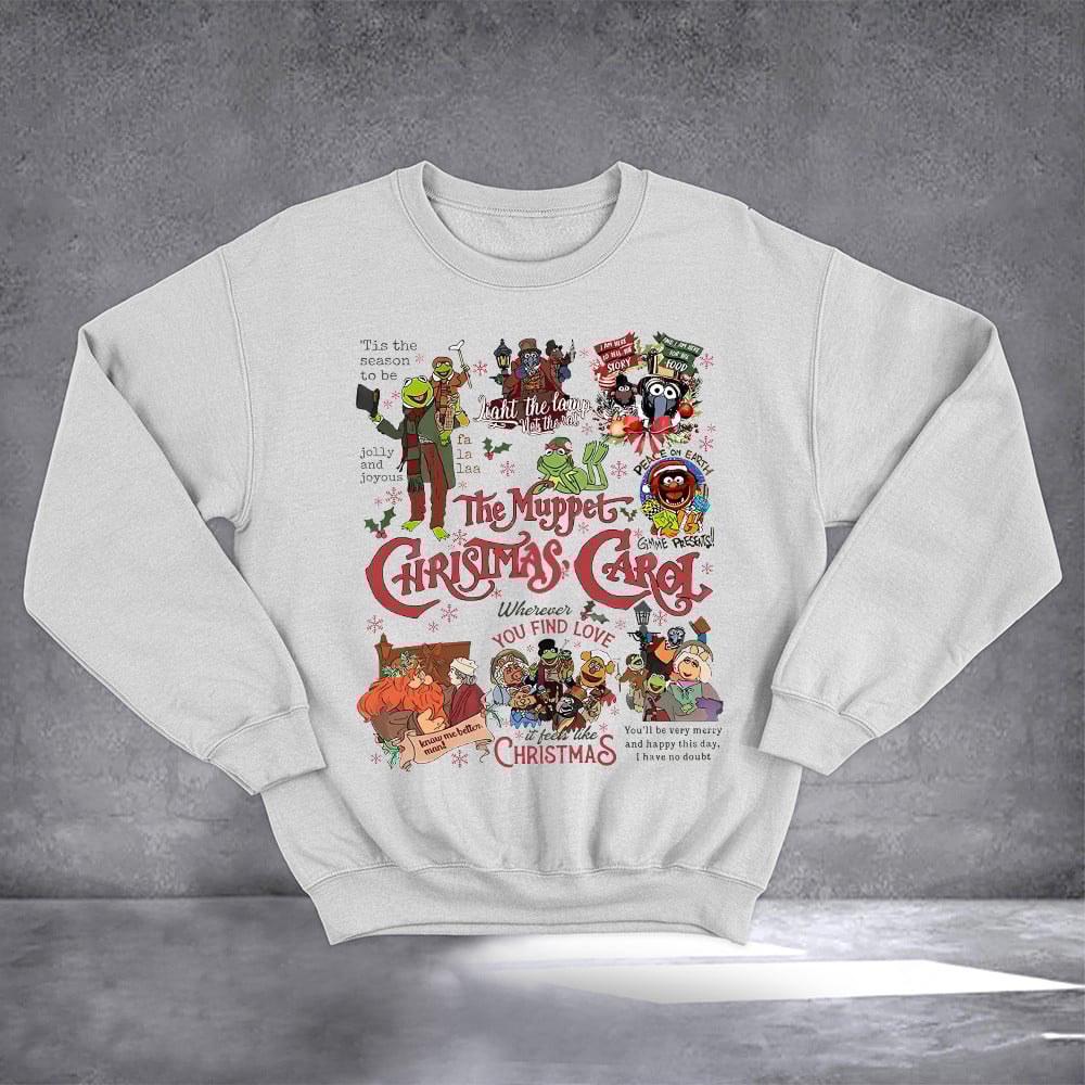 The Muppet Christmas Carol Sweatshirt Movie Lover Vintage Sweatshirt Gifts For Friends
