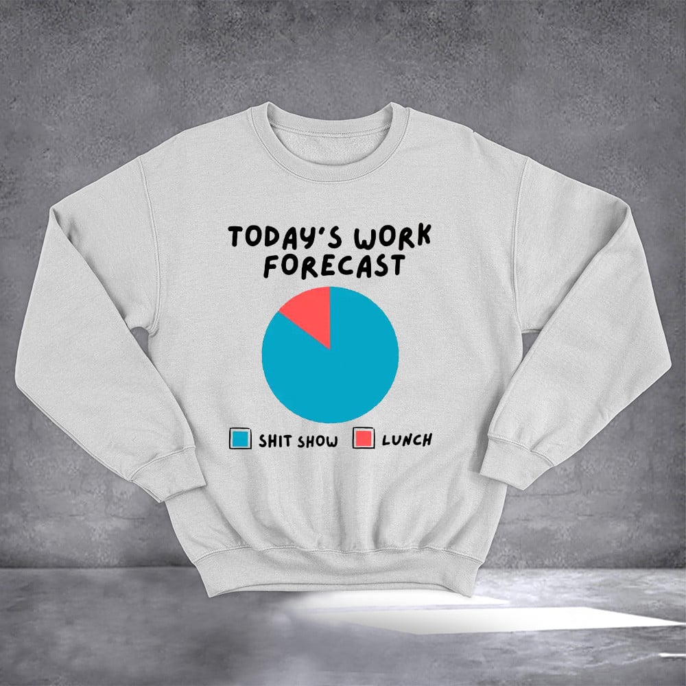 Todays Work Forecast Sweatshirt Shit Show Funny Sweatshirt Gifts For Best Friends
