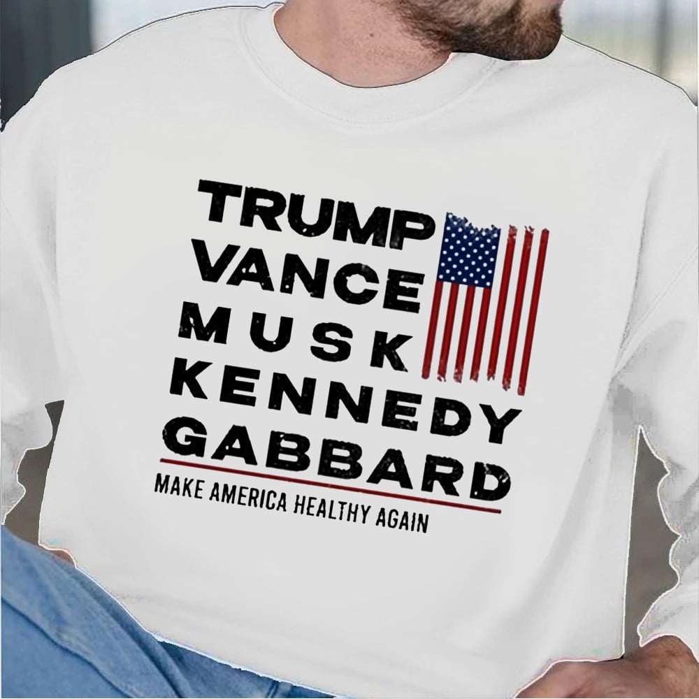 Trump Vance Musk Kennedy Gabbard Sweatshirt Make America Healthy Again Sweatshirt Trump Xmas Gifts