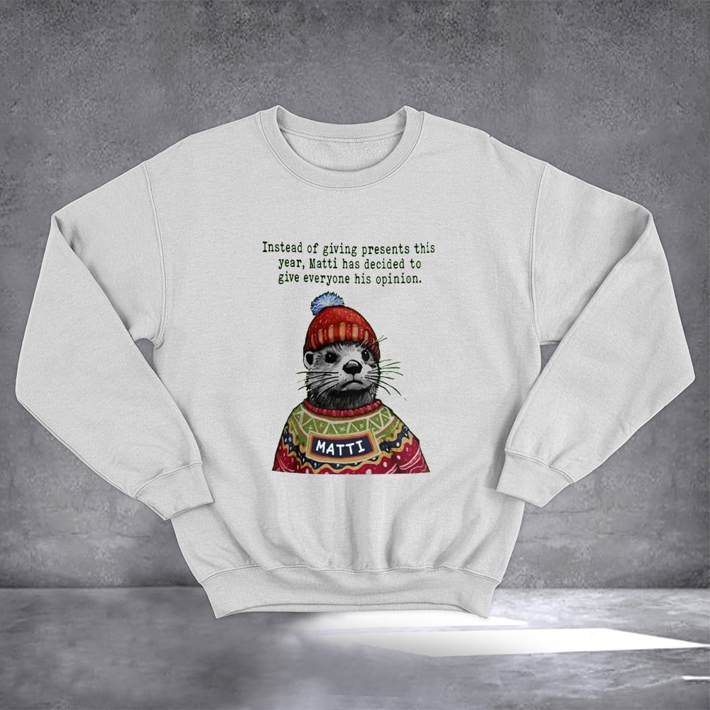 Customized Christmas Steve The Otter Meme Sweatshirt Funny Christmas Gifts For Friends
