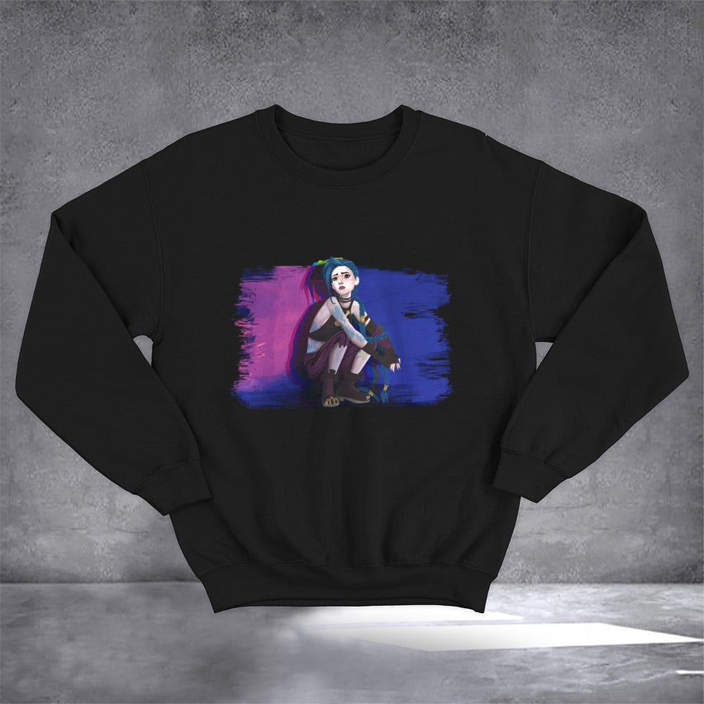 Arcane Sweatshirt League Of Legends Vibrant Graphic Sweatshirt Gifts For Fans
