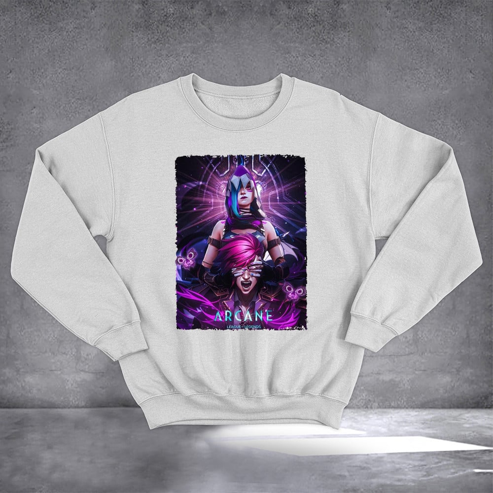 Vi Arcane Sweatshirt LOL Gaming Legend Sweatshirt Gifts For Game Lovers