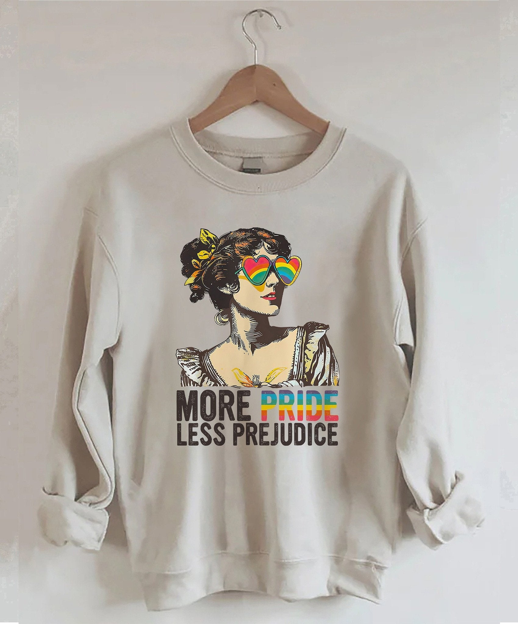 More Pride Less Prejudice Sweatshirt Support LGBT Pride Merch Social Justice Clothing