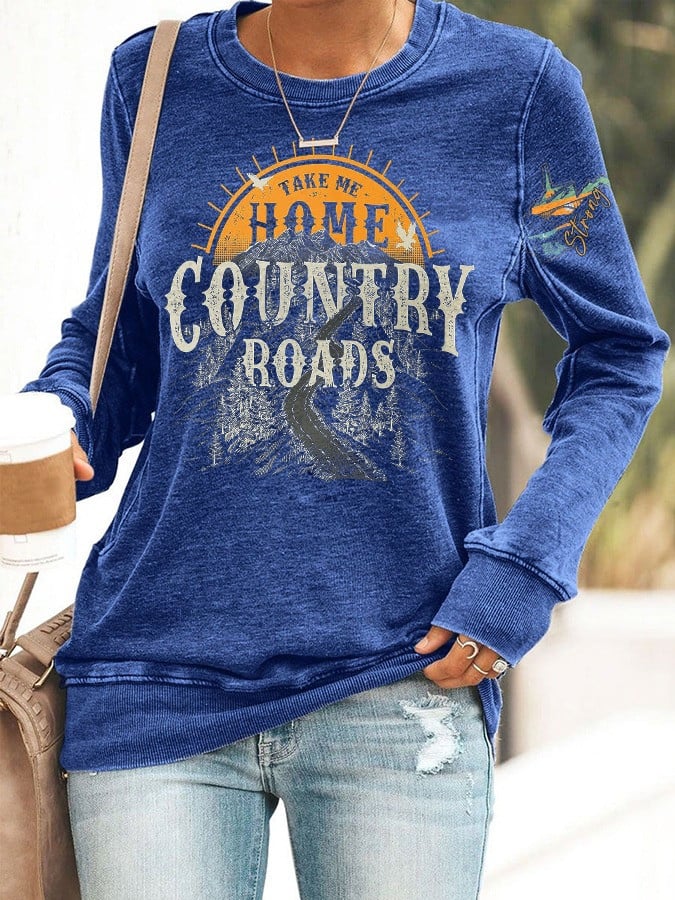 Almost Heaven West Virginia Strong Sweatshirt Take Me Home Country Road WV Strong Gifts