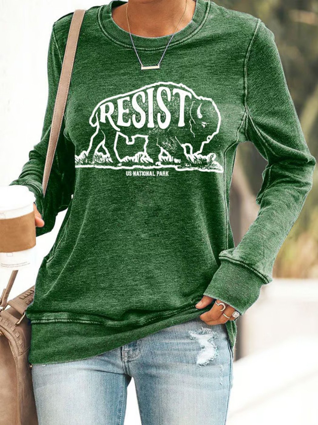 Protect Our National Parks Sweatshirt National Park Resist Bear Sweatshirt Gifts For Women