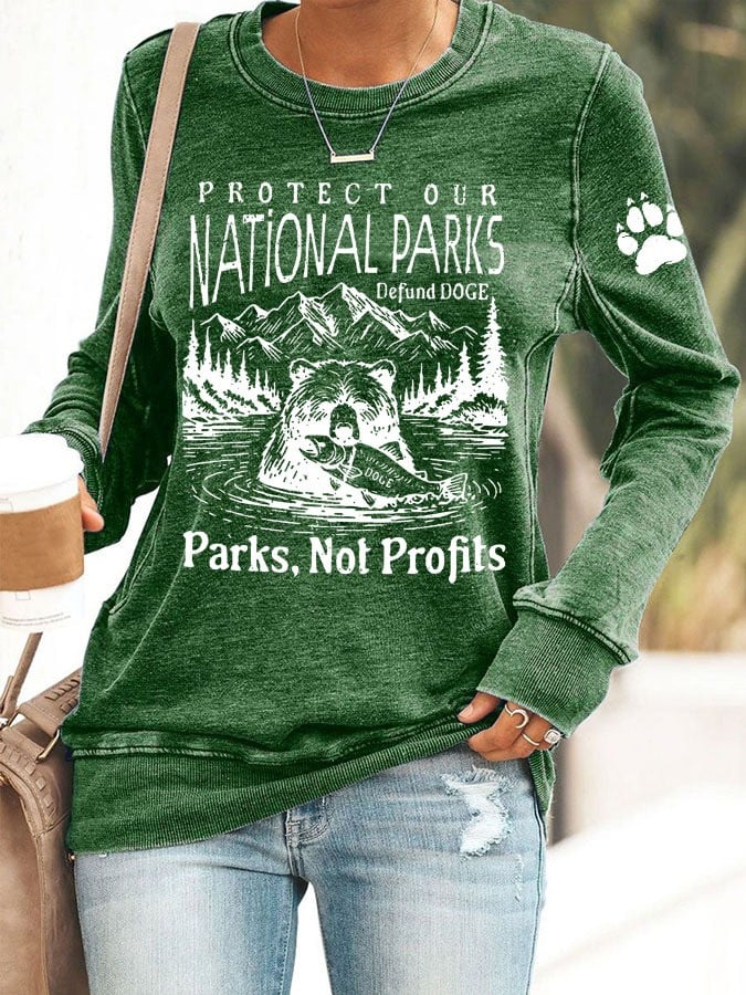Protect Our National Parks Sweatshirt Save Our National Parks Not Profits Merch Clothing