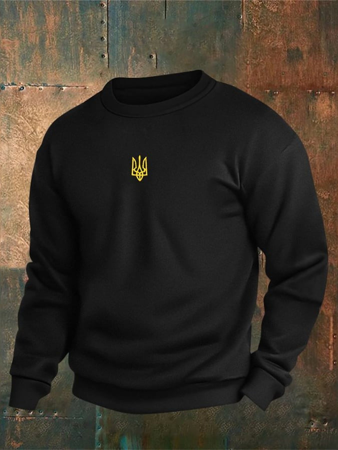 Ukraine Zelensky Sweatshirt Trident Symbol Stand With Ukraine Ukrainian Support Clothing