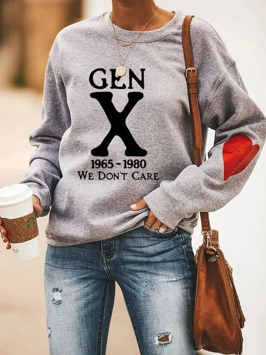 Gen X 1965-1980 We Don't Care Sweatshirt Funny Generation X Sweatshirt Gift Ideas