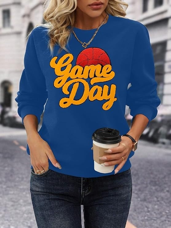 Basketball Game Day Sweatshirt Game Day Basketball Sweatshirt Gifts For Women
