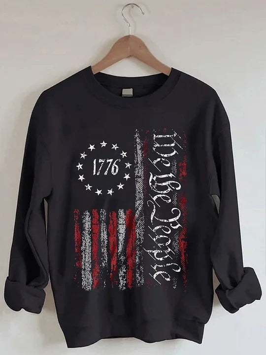 We The People America Flag Sweatshirt Patriotic Apparel Gifts For Sister