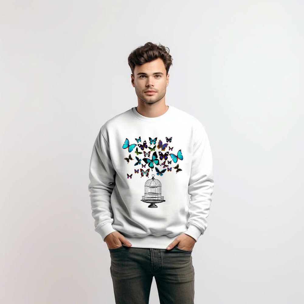 Butterfly Sweatshirt Womens Butterfly Graphic Tee Shirt Gifts For Ladies