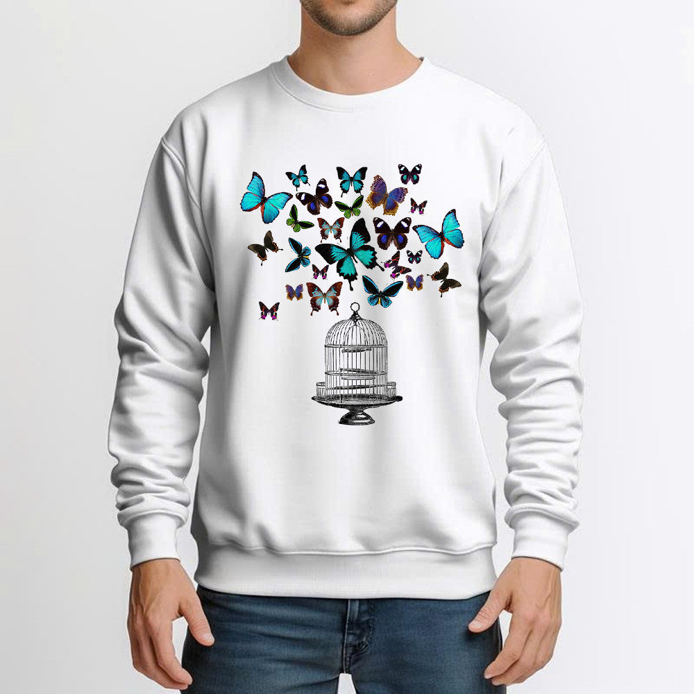 Butterfly Sweatshirt Womens Butterfly Graphic Tee Shirt Gifts For Ladies