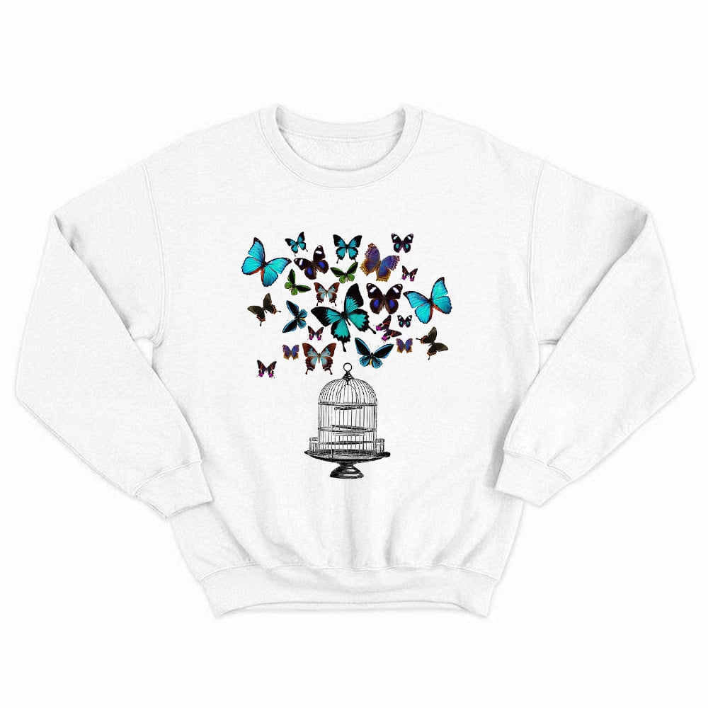 Butterfly Sweatshirt Womens Butterfly Graphic Tee Shirt Gifts For Ladies