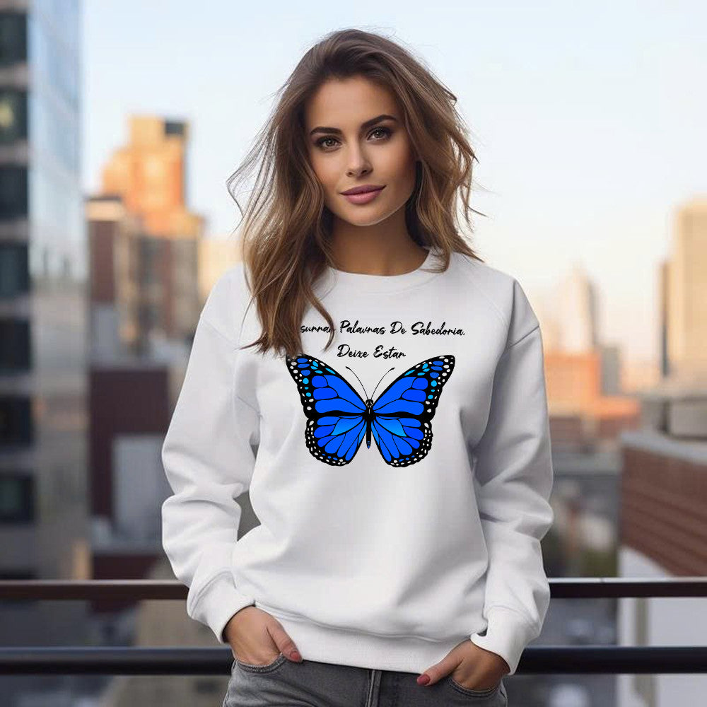 Butterfly Sussurrar Palavras De Sabedoria Deixe Estar Sweatshirt Butterfly Shirt Daughter Presents From Mum