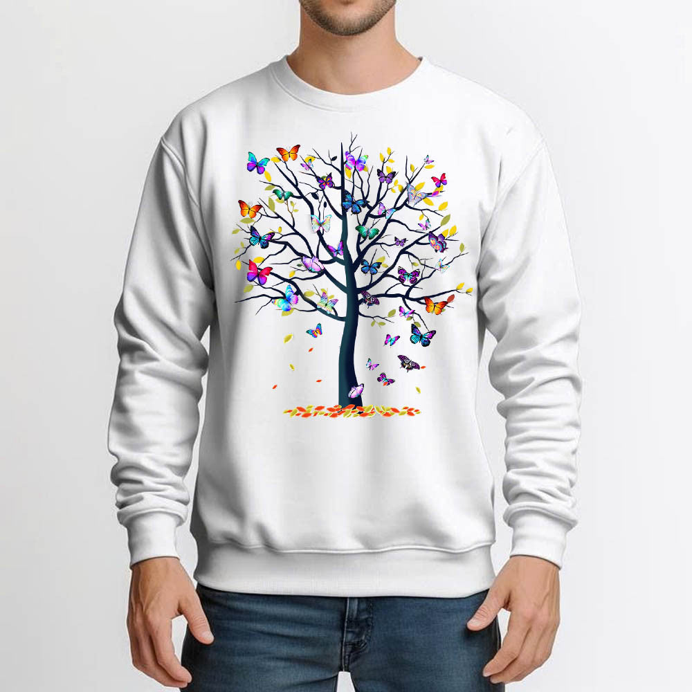 Butterfly Tree Sweatshirt Butterfly Shirt Cute Gifts For Girlfriend