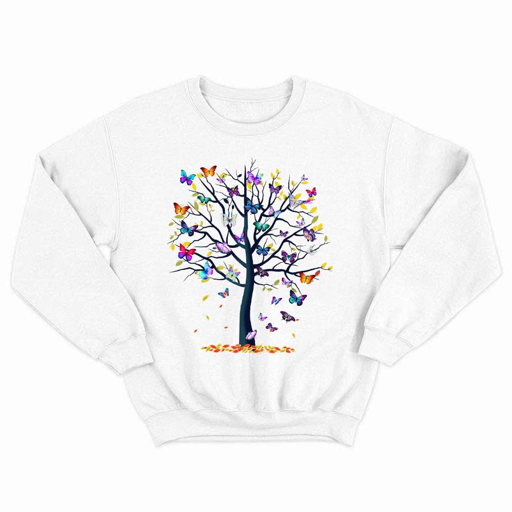 Butterfly Tree Sweatshirt Butterfly Shirt Cute Gifts For Girlfriend