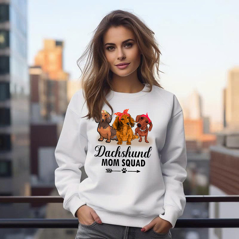 Dachshund Mom Squad Shirt Dog Owner Cute Sweatshirt Best Gifts For Son In Laws