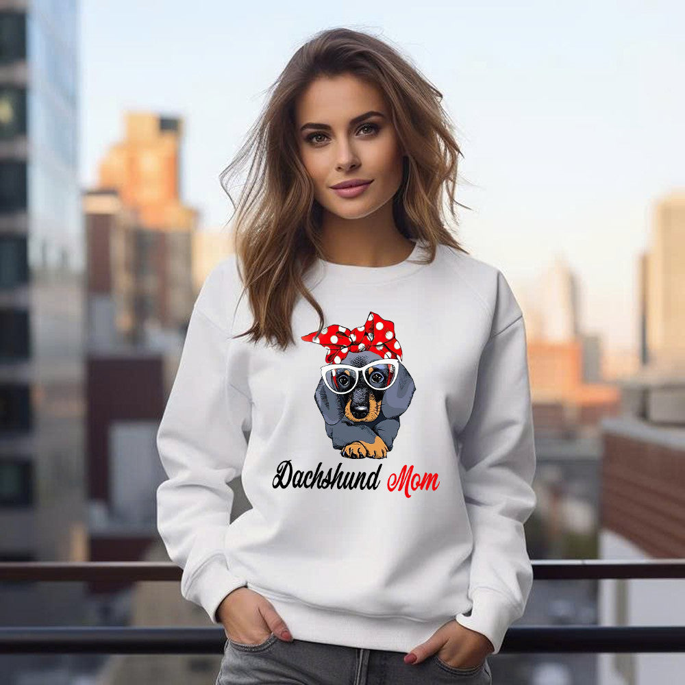 Dachshund Mom Sweatshirt Dog Lovers Mother Day Tees Presents From Daughter To Dad