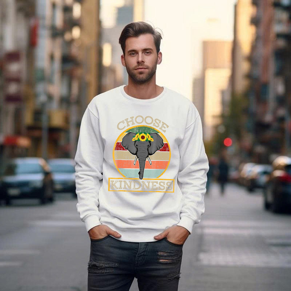 Choose Kindness Elephant And Sunflower Sweatshirt Best Quote Shirt Gifts For Friend
