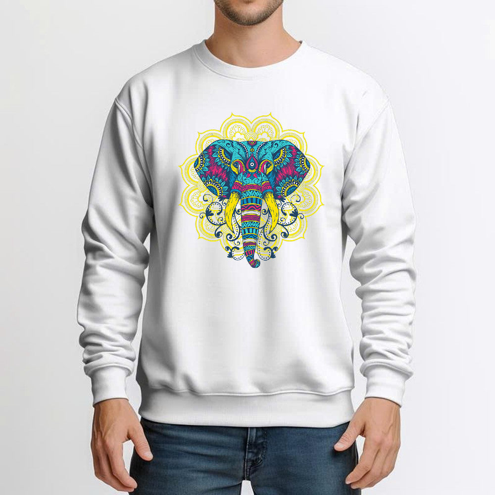 Colorful Mandala Elephant Sweatshirt Best Christmas Gifts Idea For Men