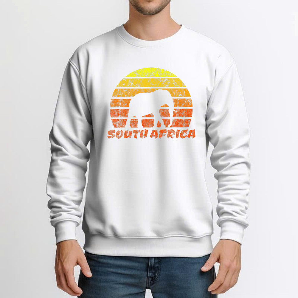 Safari Elephant South Africa Vintage Sweatshirt Best Gift For Men In South Africa