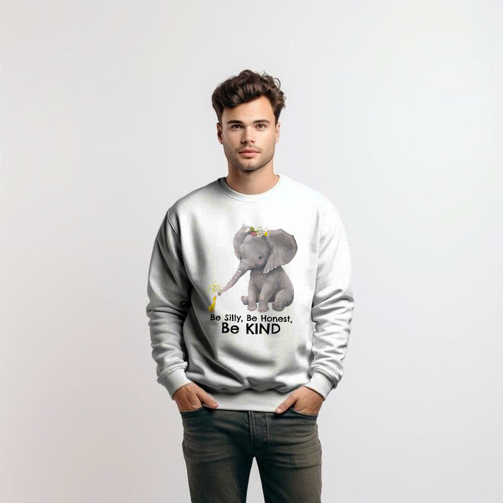 Elephant And Duck Be Silly Be Honest Be Kind Shirt Motivational Kindness Sweatshirt For Women
