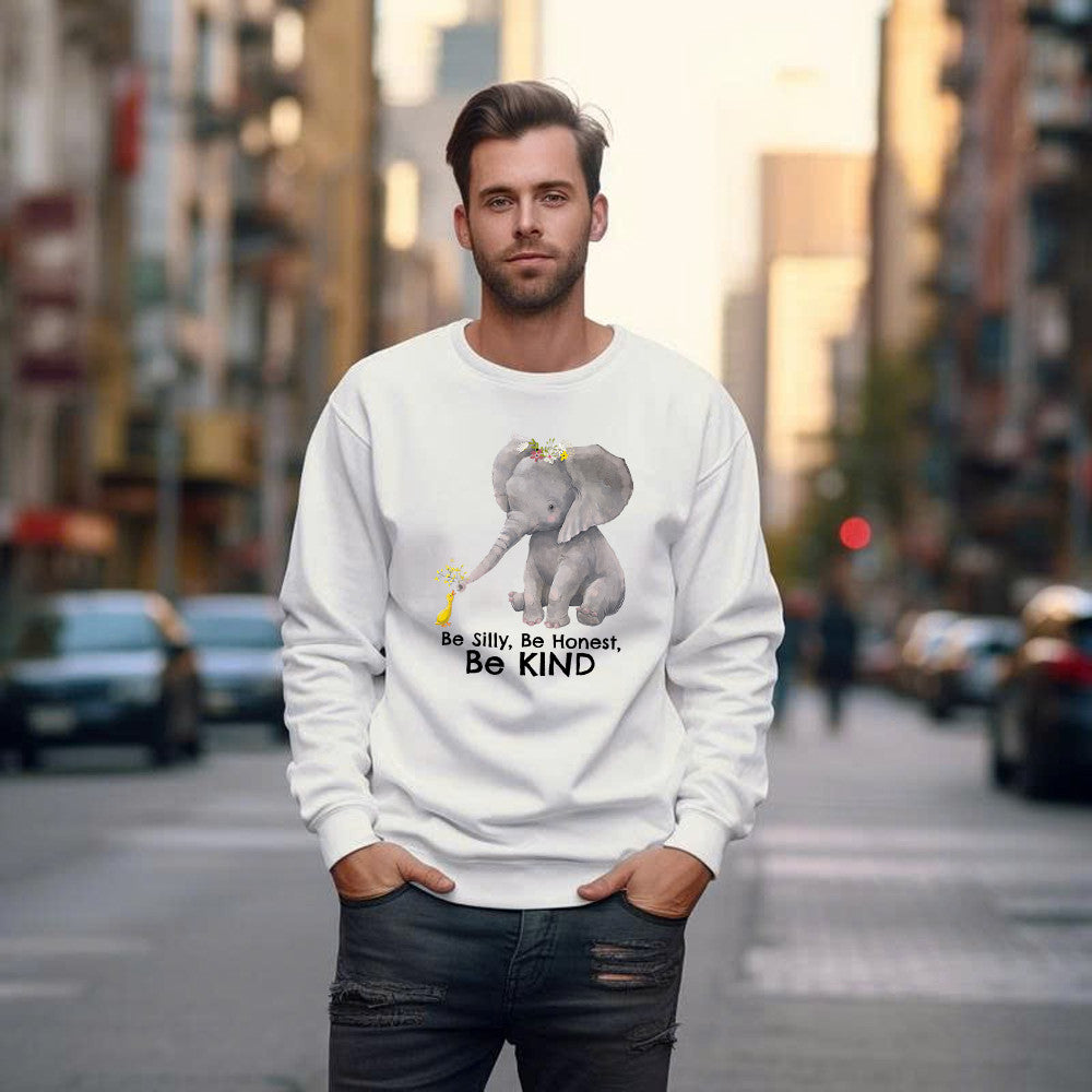 Elephant And Duck Be Silly Be Honest Be Kind Shirt Motivational Kindness Sweatshirt For Women