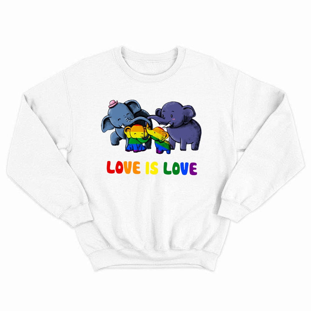 Elephant Color LGBT Sweatshirt Gift For Him Her