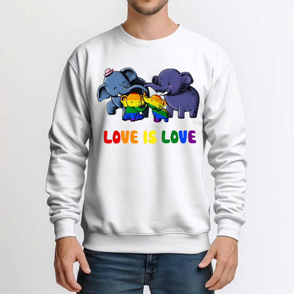 Elephant Color LGBT Sweatshirt Gift For Him Her