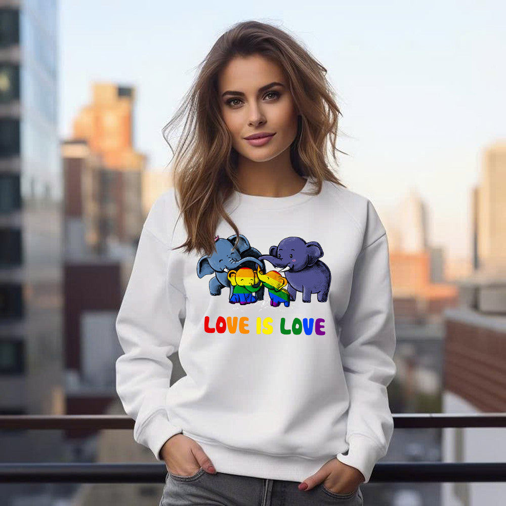 Elephant Color LGBT Sweatshirt Gift For Him Her