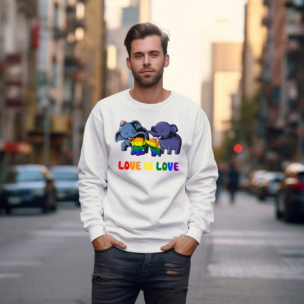 Elephant Color LGBT Sweatshirt Gift For Him Her