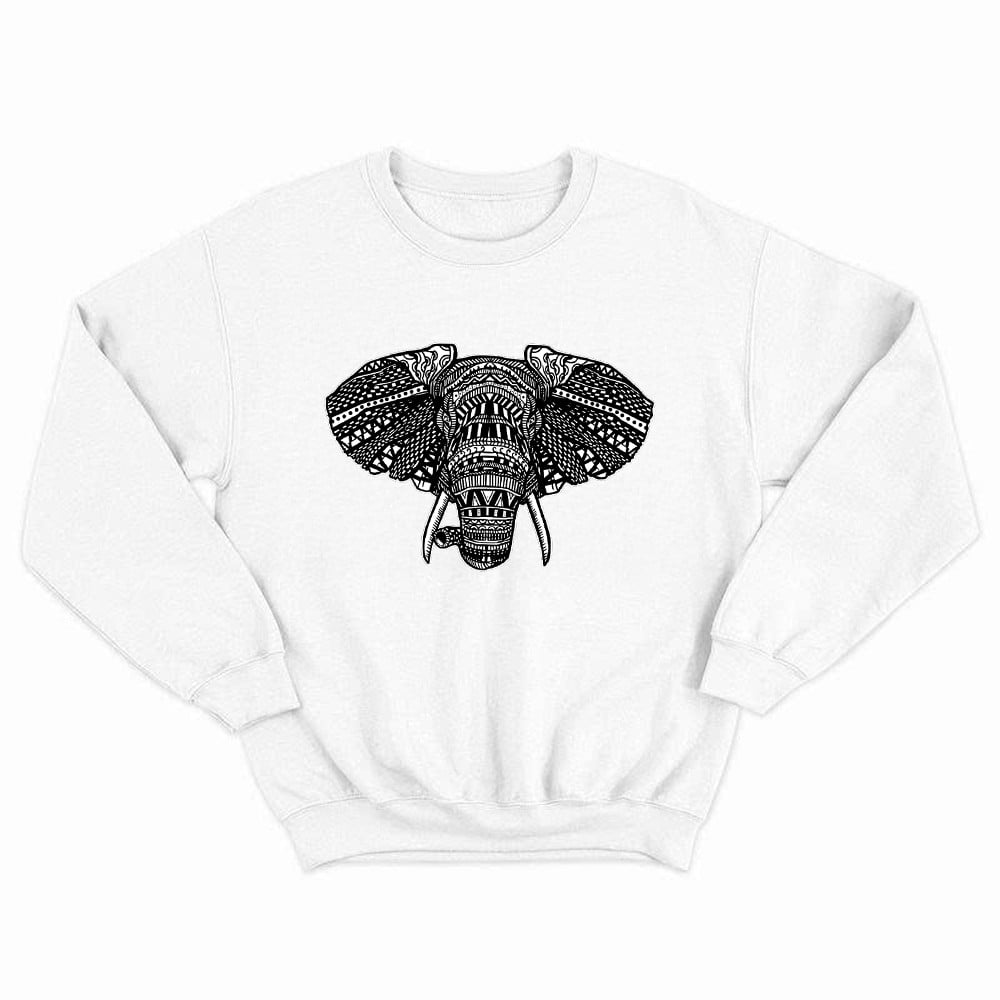 Elephant Mandala Art Shirt Elephant Spirit Animal Artsy Sweatshirt Big Sister Presents