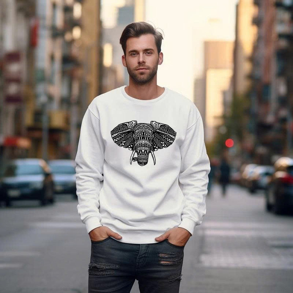 Elephant Mandala Art Shirt Elephant Spirit Animal Artsy Sweatshirt Big Sister Presents