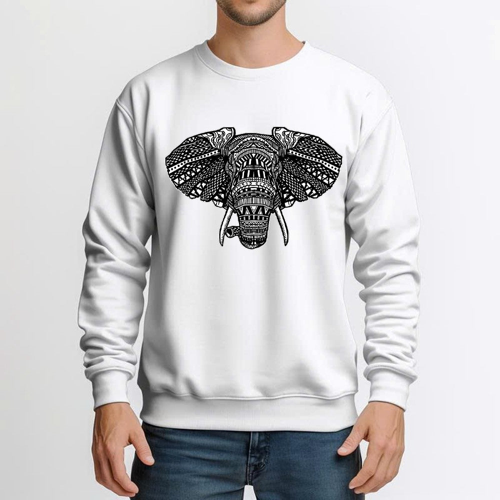 Elephant Mandala Art Shirt Elephant Spirit Animal Artsy Sweatshirt Big Sister Presents