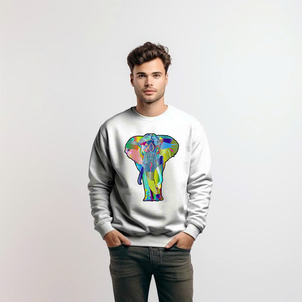 Elephant Mandala Sweatshirt Elephant Art Cool Graphic Sweatshirt Christmas Gifts For Animal Lovers